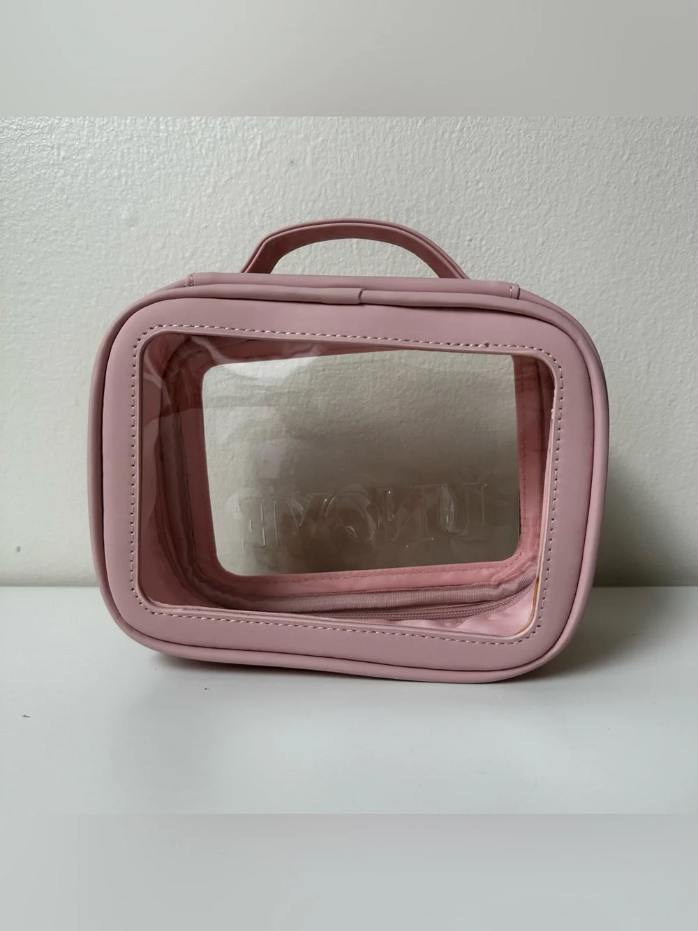 UNOVE Pink Clear Toiletry Bag